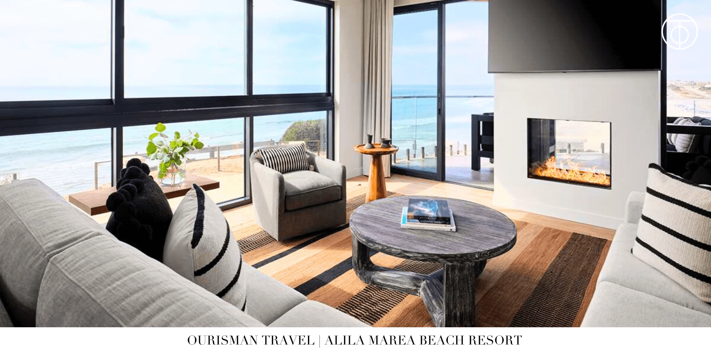 Oceanview living room suite at Alila Marea Beach Resort in California