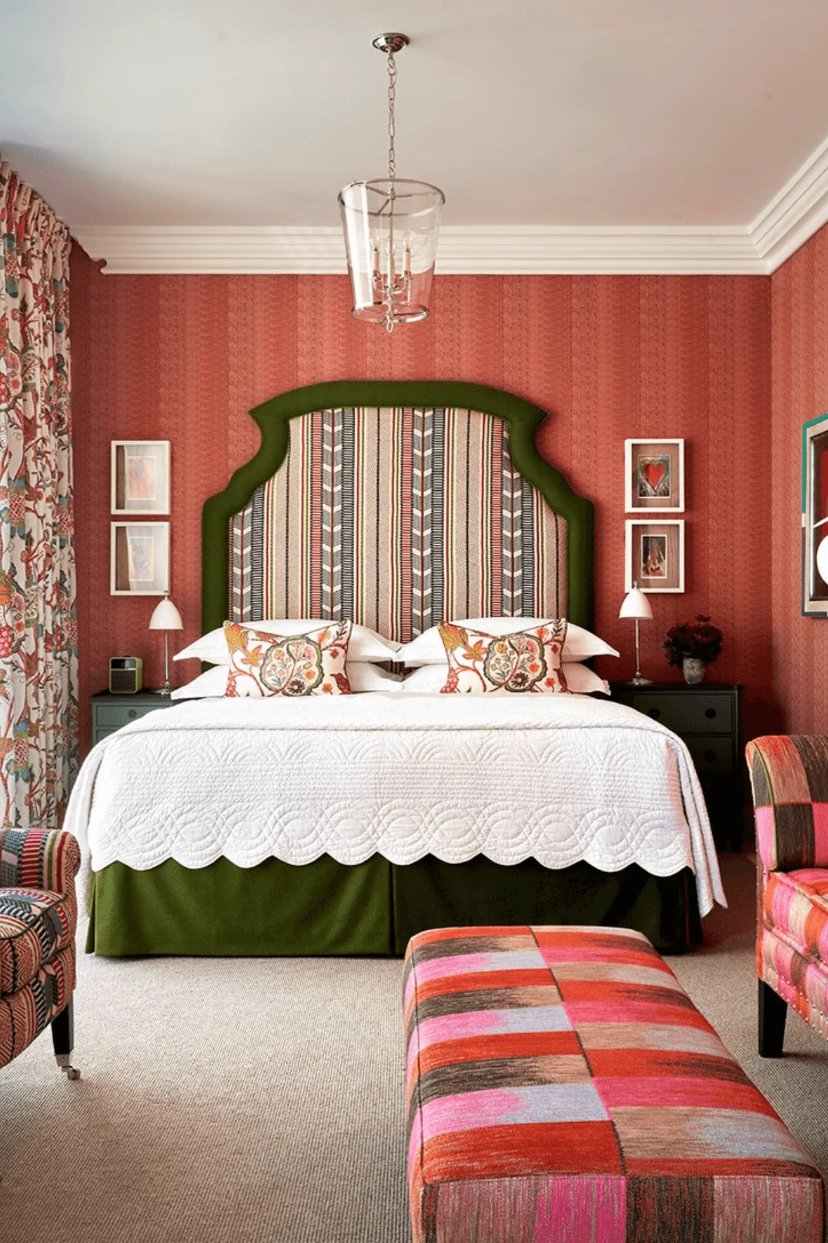 Colorful guest room interior at Warren Street Hotel in New York City