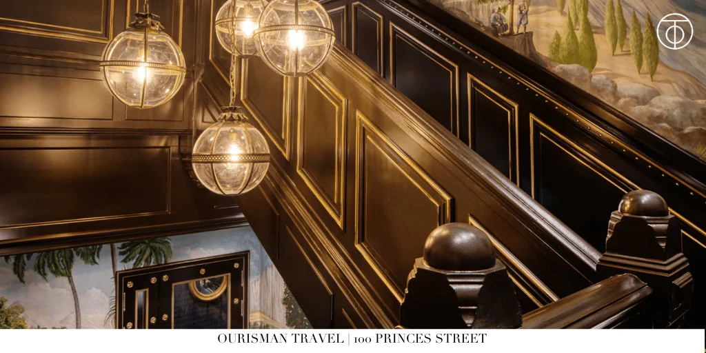 Staircase interior at 100 Princes Street in Edinburgh