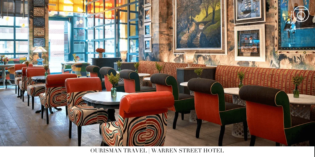 Restaurant lounge interior at Warren Street Hotel in New York City