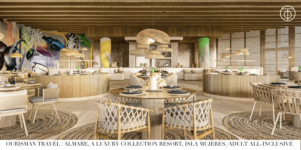 Lobby interior at Almare, a Luxury Collection Resort in Isla Mujeres