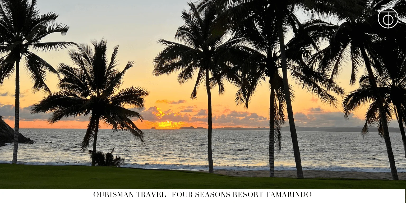 Sunset over the ocean at Four Seasons Resort Tamarindo Mexico