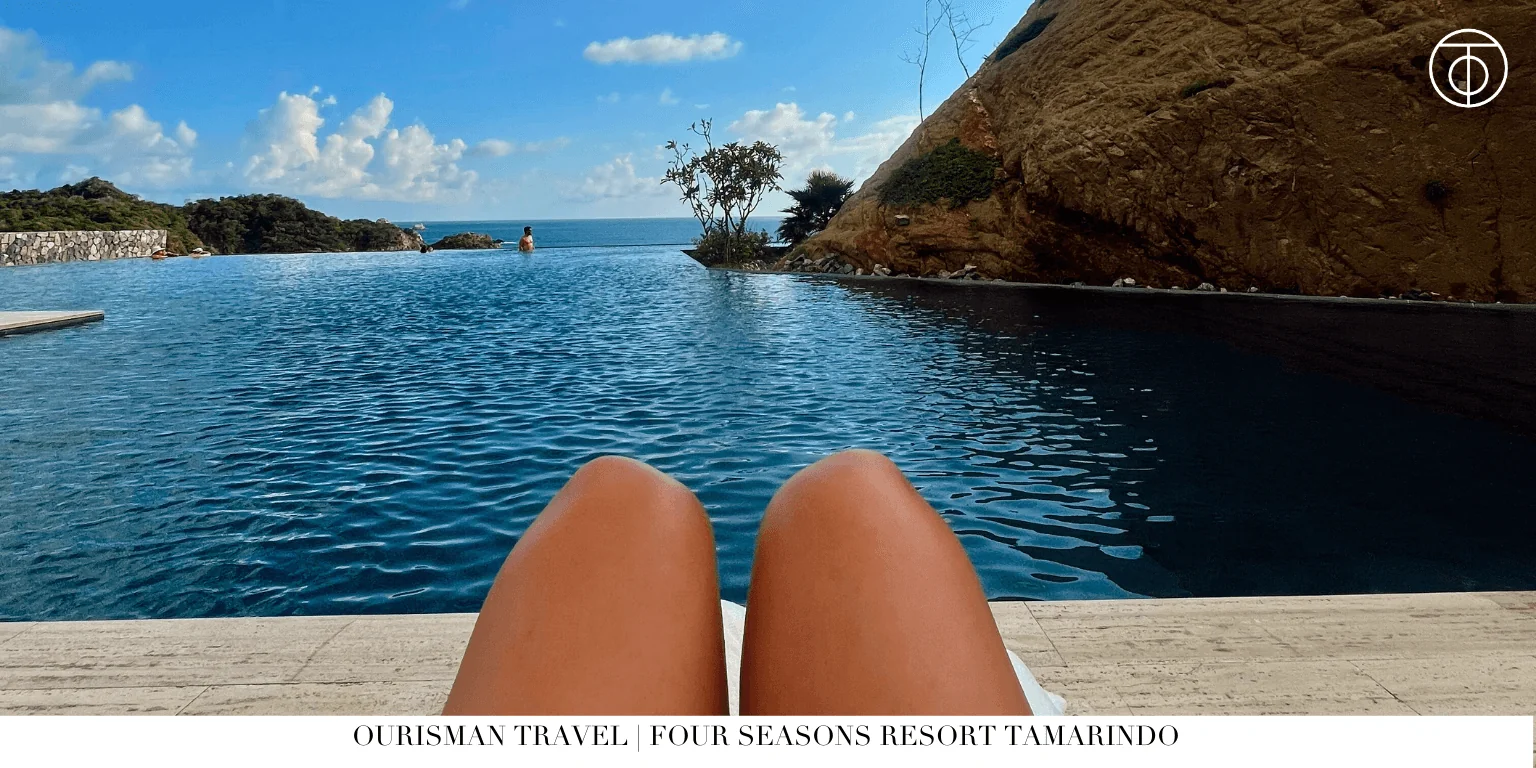 Infinity pool overlooking the ocean at Four Seasons Resort Tamarindo Mexico