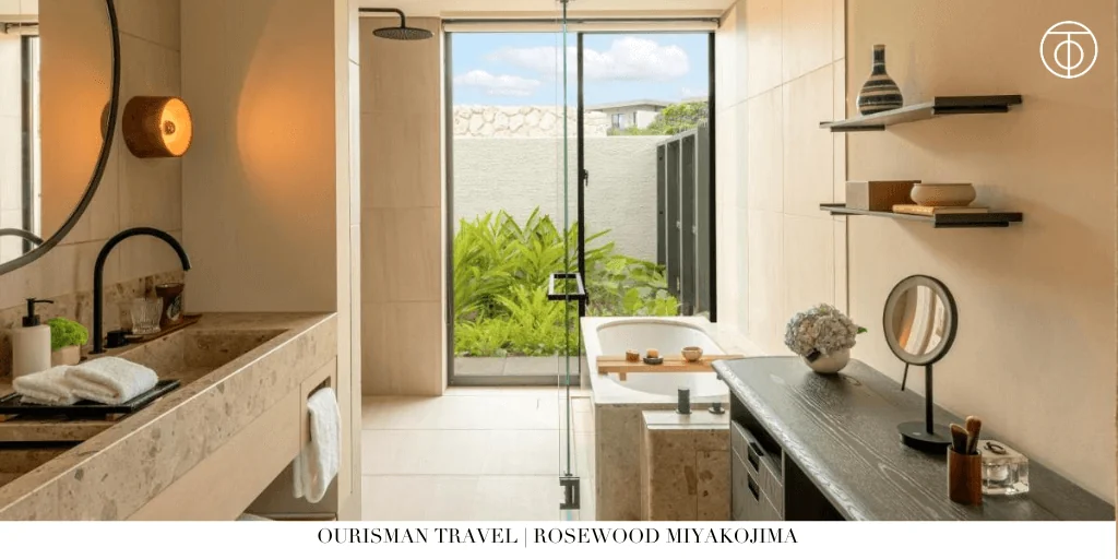 Bathroom suite view at Rosewood Miyakojima in Japan