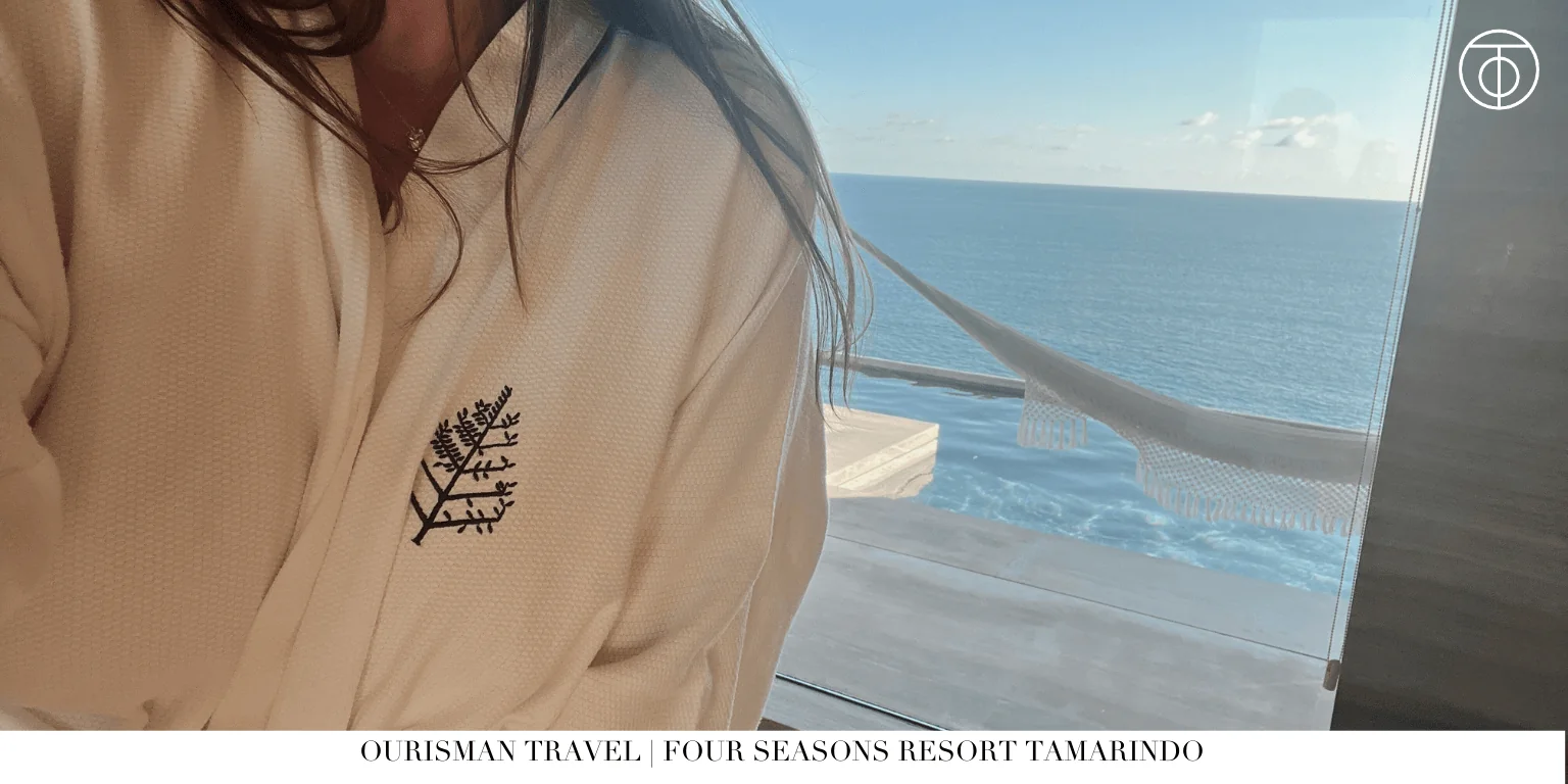 Guest relaxing on terrace at Four Seasons Resort Tamarindo Mexico