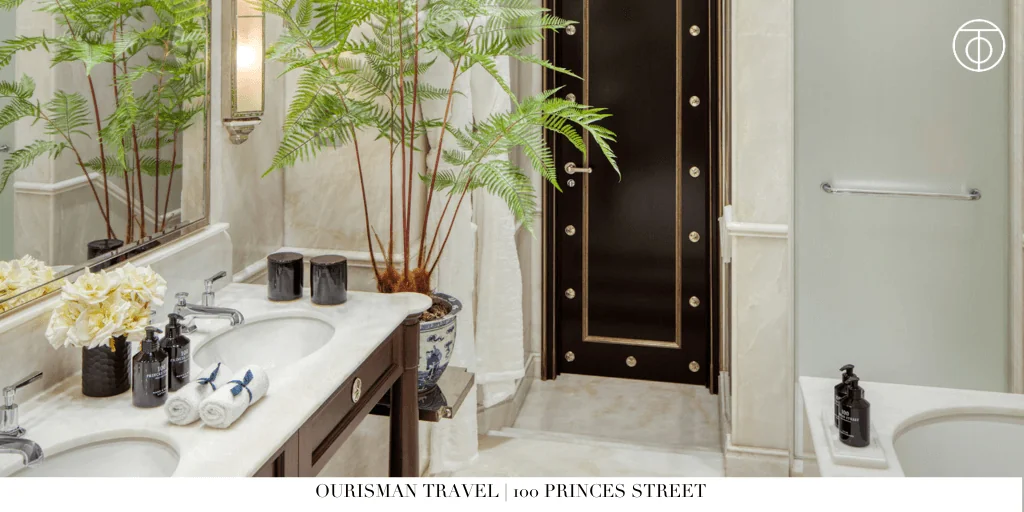 Bathroom suite interior at 100 Princes Street in Edinburgh