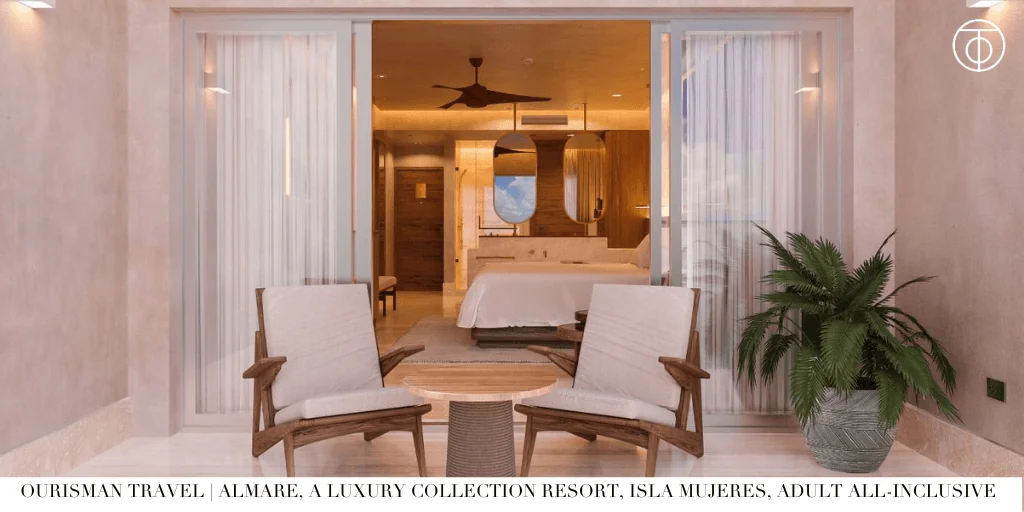 Suite interior at Almare, a Luxury Collection Resort in Isla Mujeres