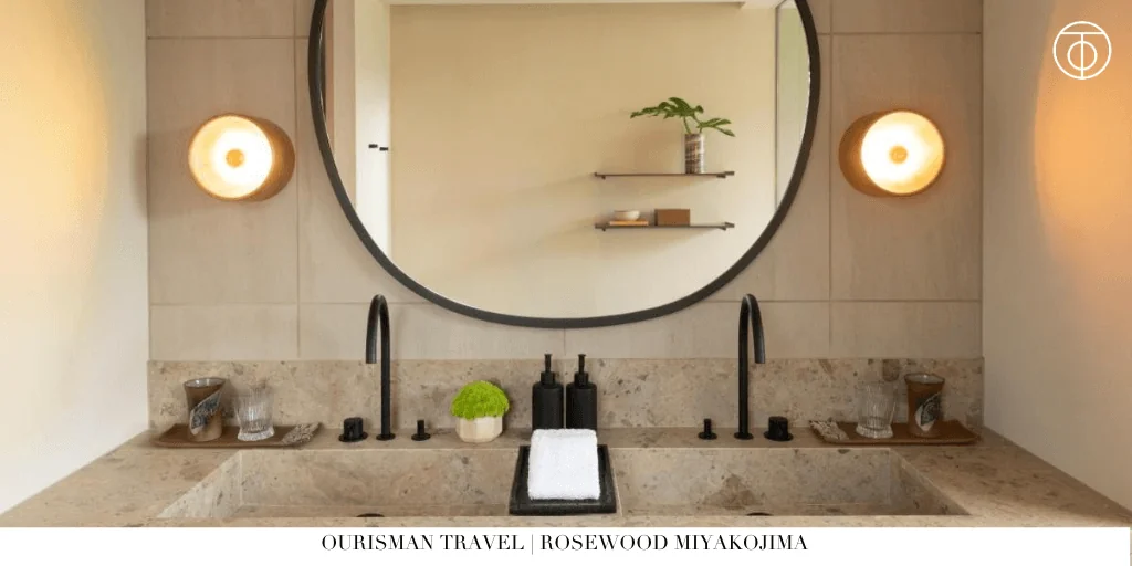 Bathroom interior at Rosewood Miyakojima in Japan