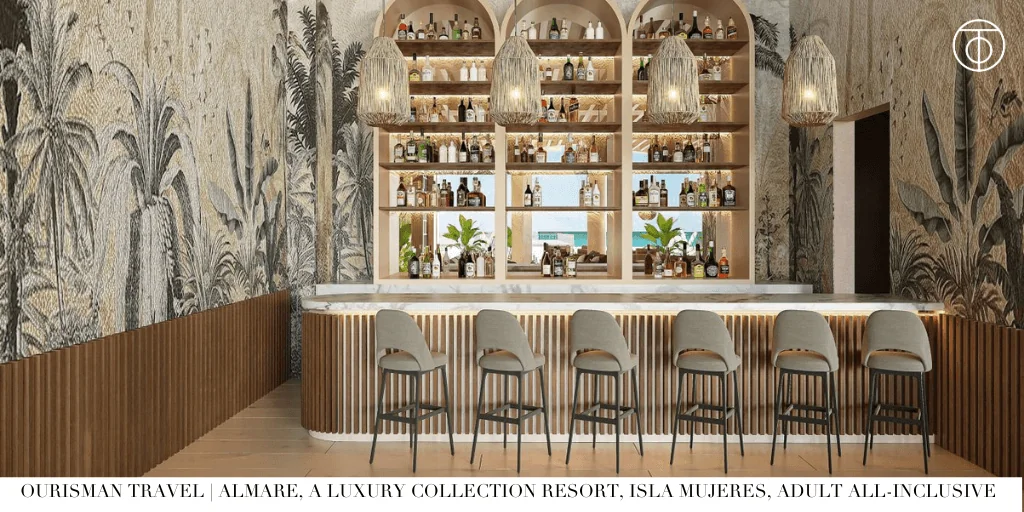 Bar interior at Almare, a Luxury Collection Resort in Isla Mujeres