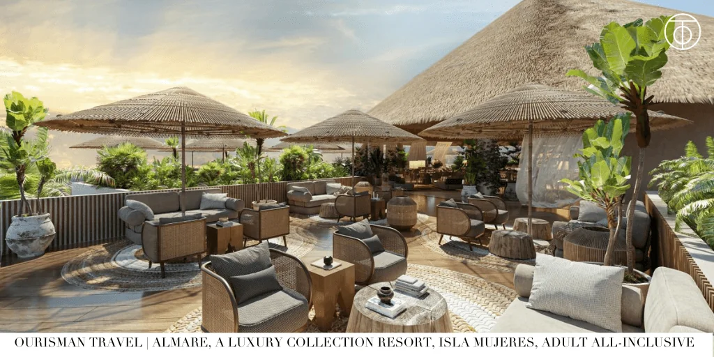 Open-air rooftop lounge at Almare, a Luxury Collection Resort in Isla Mujeres