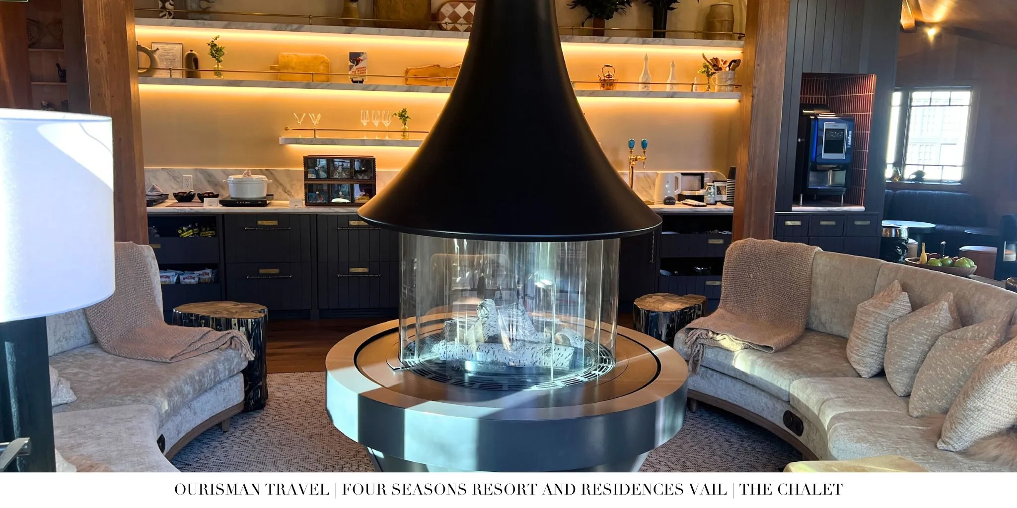 Cozy alpine lounge seating at The Chalet Vail