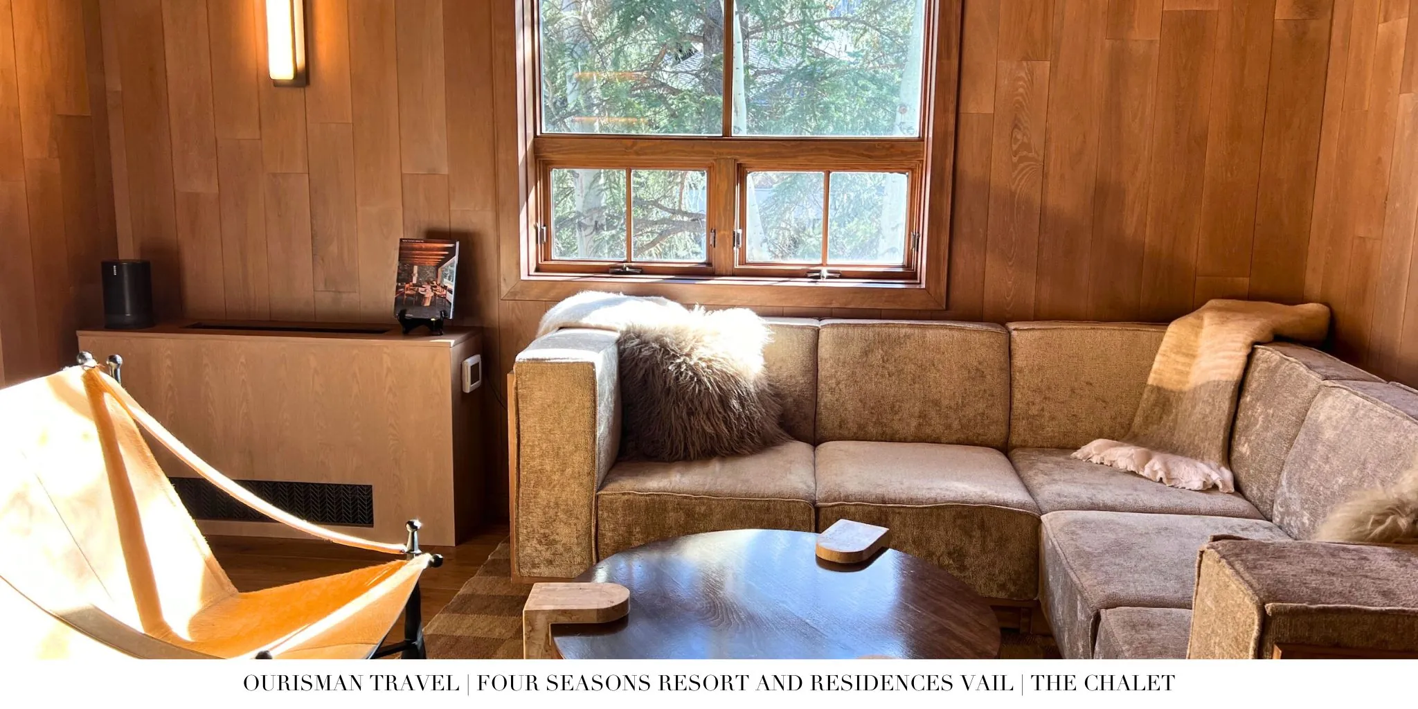 Casual après-ski gathering space at The Chalet Vail