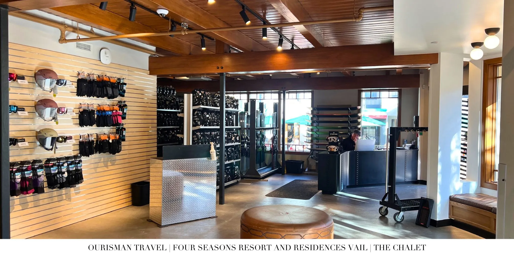 Ski boot fitting and locker area at The Chalet Vail