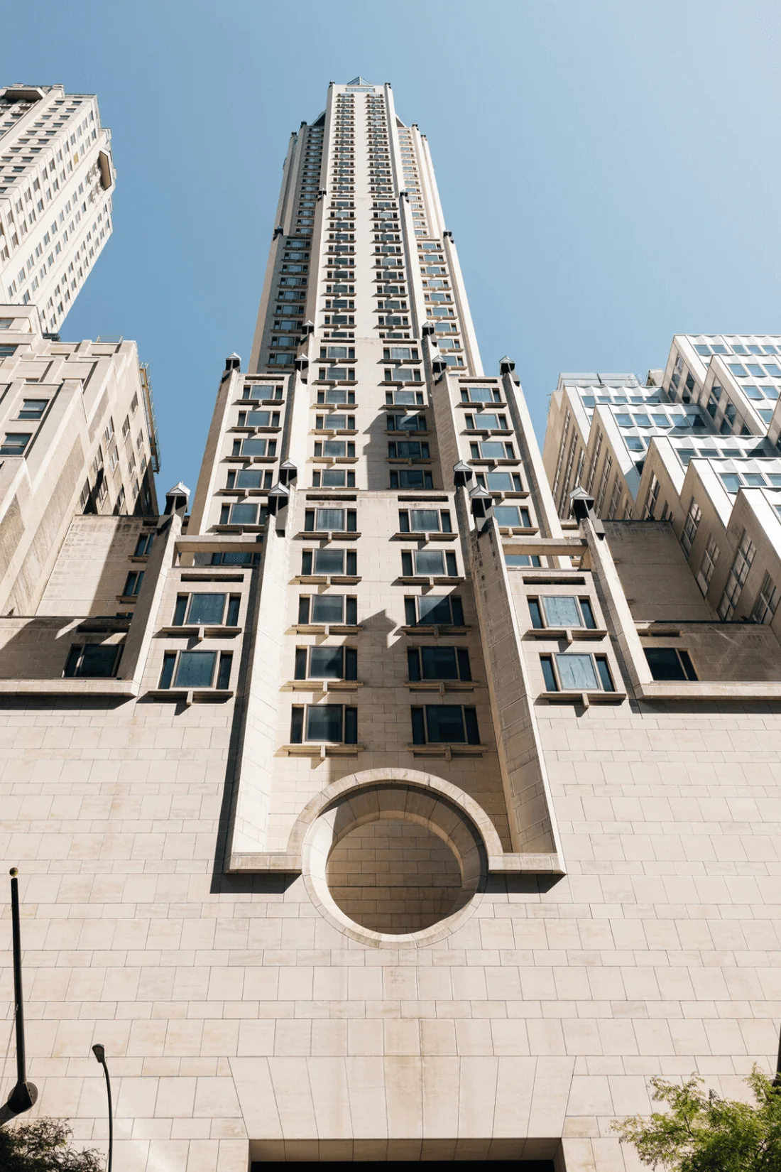Exterior of Four Seasons Hotel New York in Midtown Manhattan