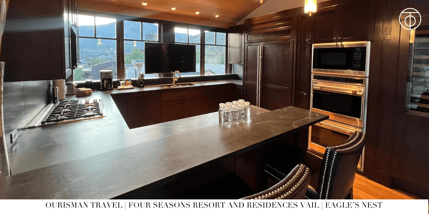 Gourmet kitchen inside Eagles Nest Private Residence Vail
