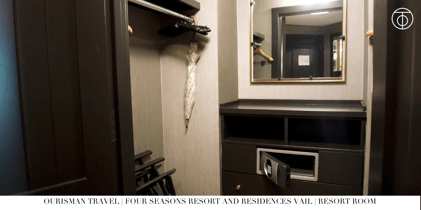 Walk-in closet and dressing area at Four Seasons Vail