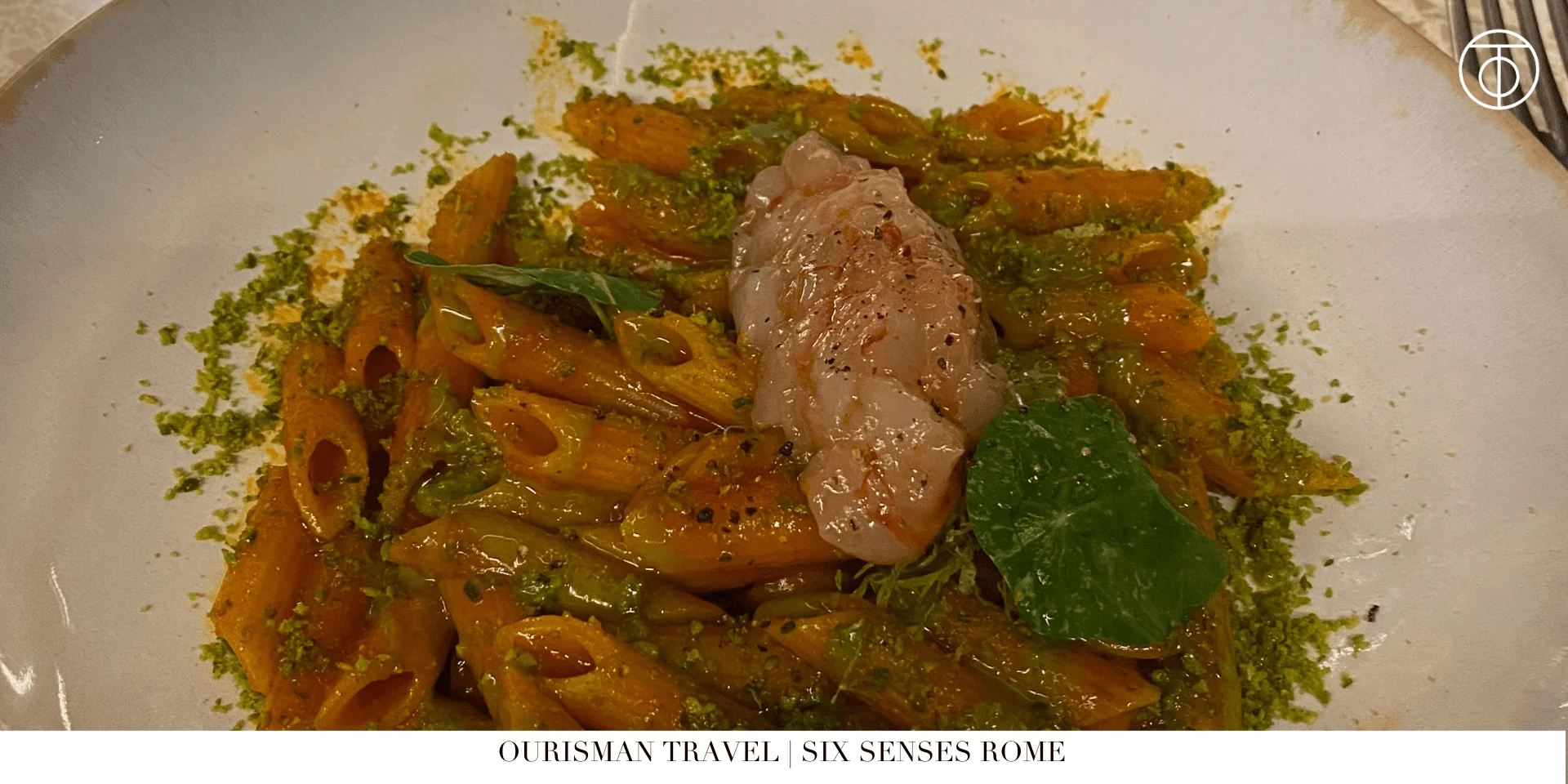 Pasta dish served at BIVIUM restaurant at Six Senses Rome