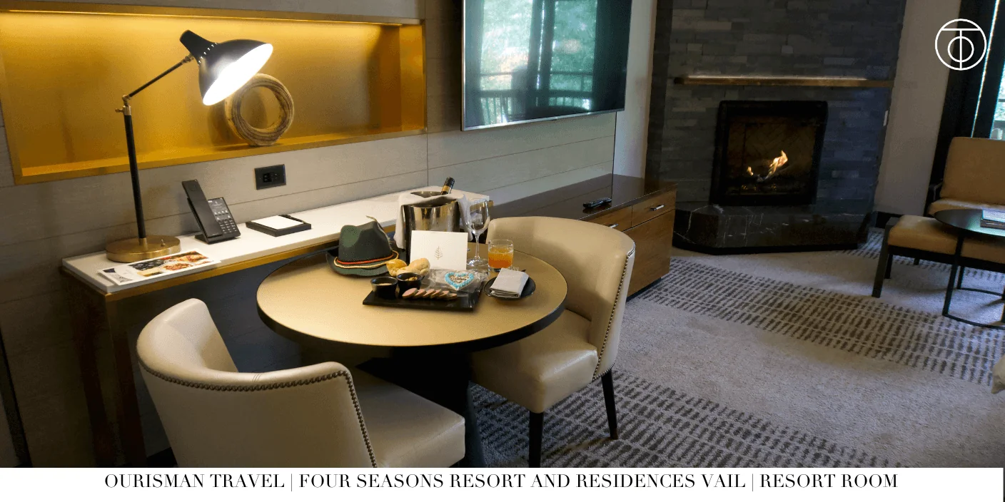 Personalized welcome amenity in suite at Four Seasons Vail