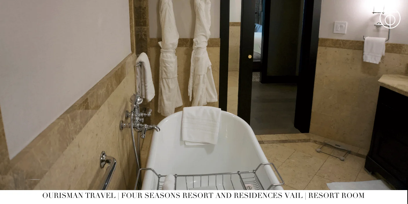 Four Seasons Vail guest bathroom with alpine-inspired décor