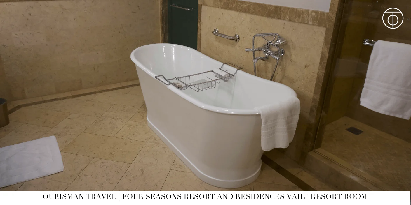 Luxury bathroom with soaking tub at Four Seasons Vail