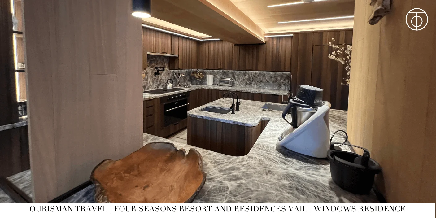 Open-concept great room in Windows Private Residence