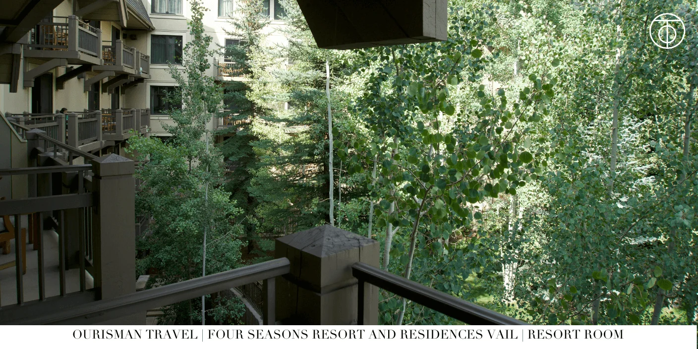 Bedroom with private balcony at Four Seasons Resort Vail