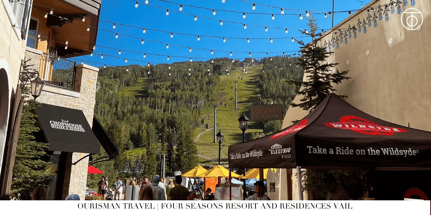 Charming Vail Village streets in October
