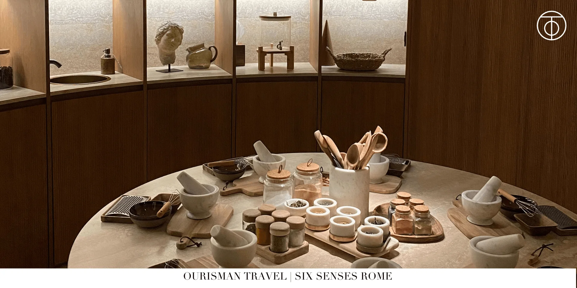 In-suite dining service at Six Senses Rome with table setting and room service