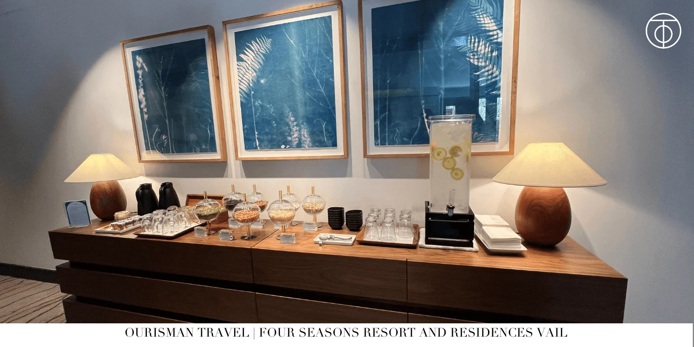 Wellness tea service in spa lounge at Four Seasons Vail
