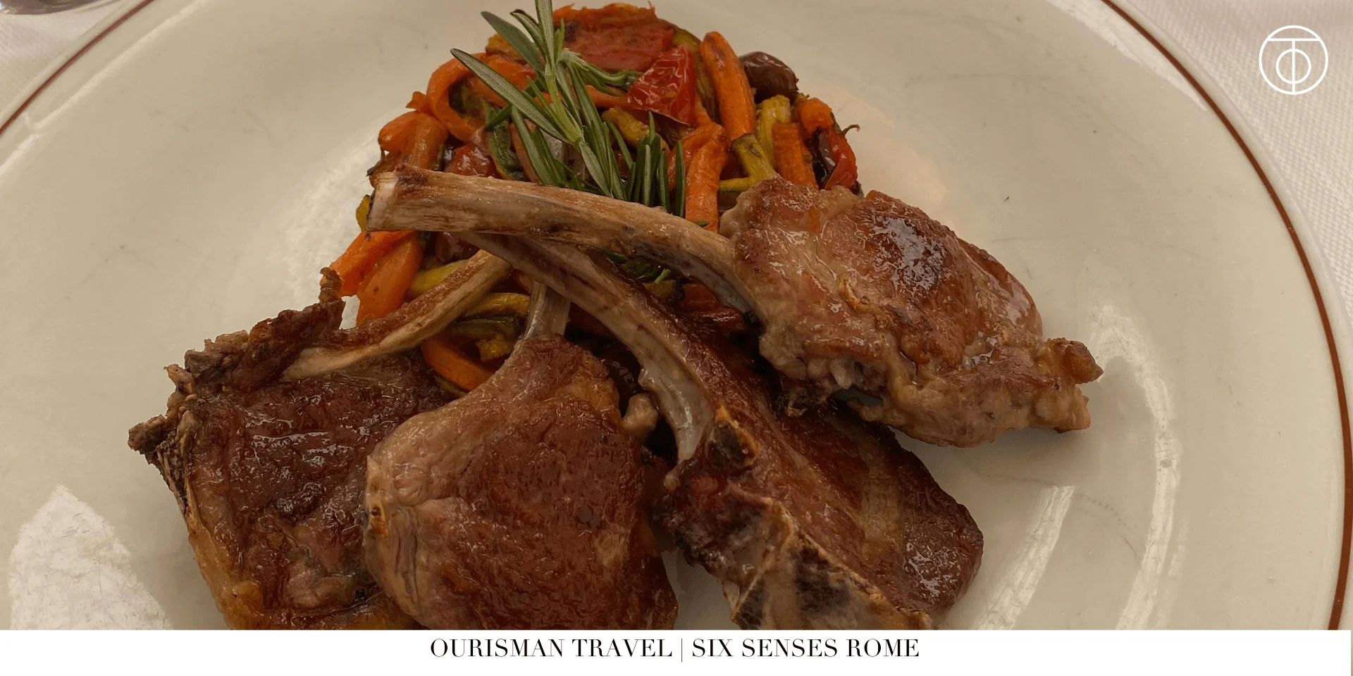 Main course served at BIVIUM restaurant at Six Senses Rome