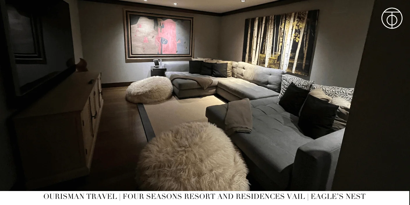 Media room in Eagles Nest Private Residence Vail