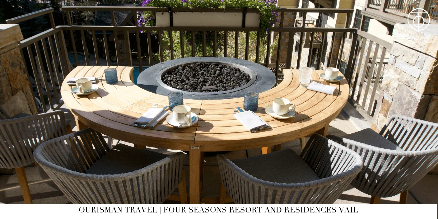 Outdoor terrace dining at The Remedy Vail