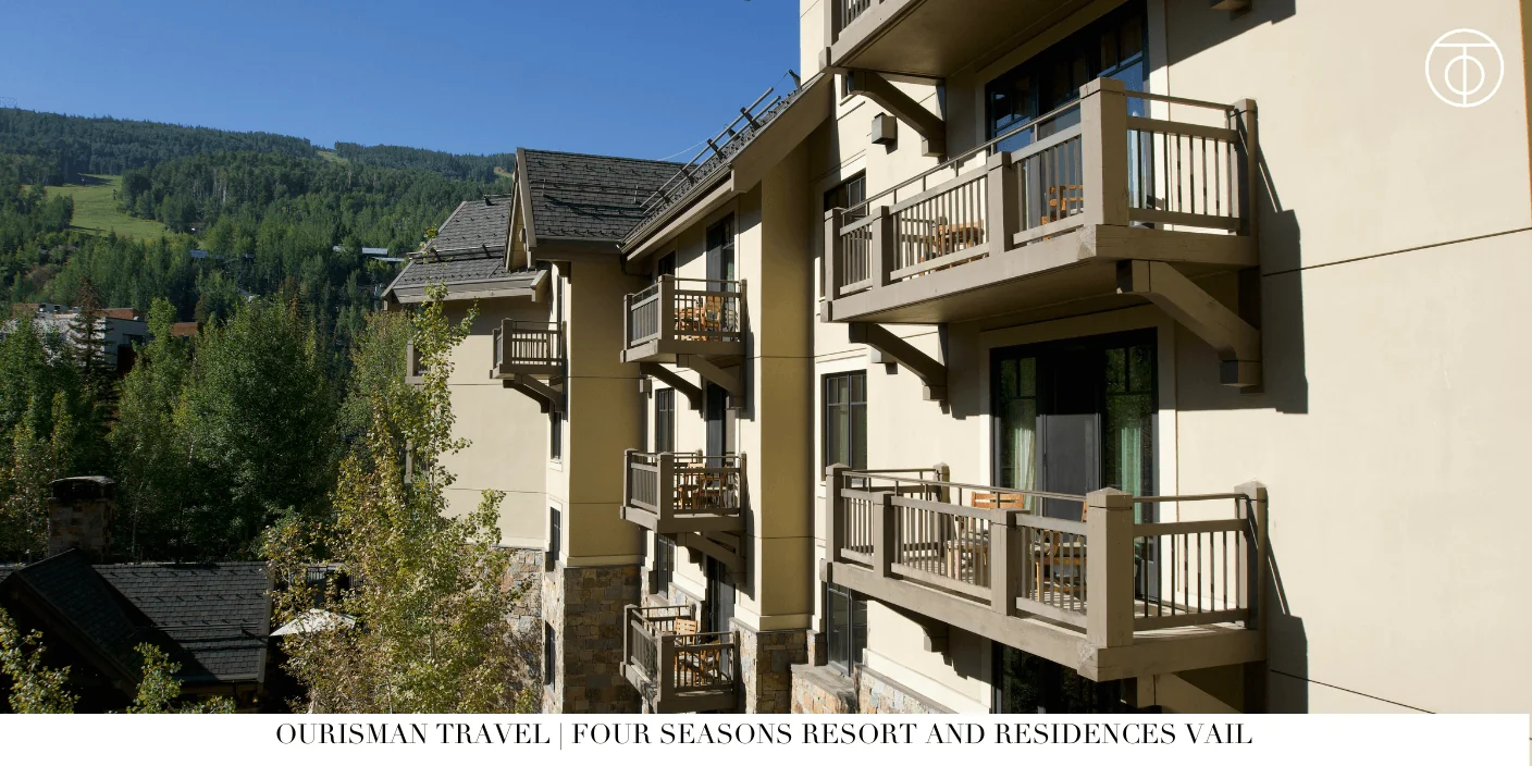 Four Seasons Vail façade with mountain backdrop
