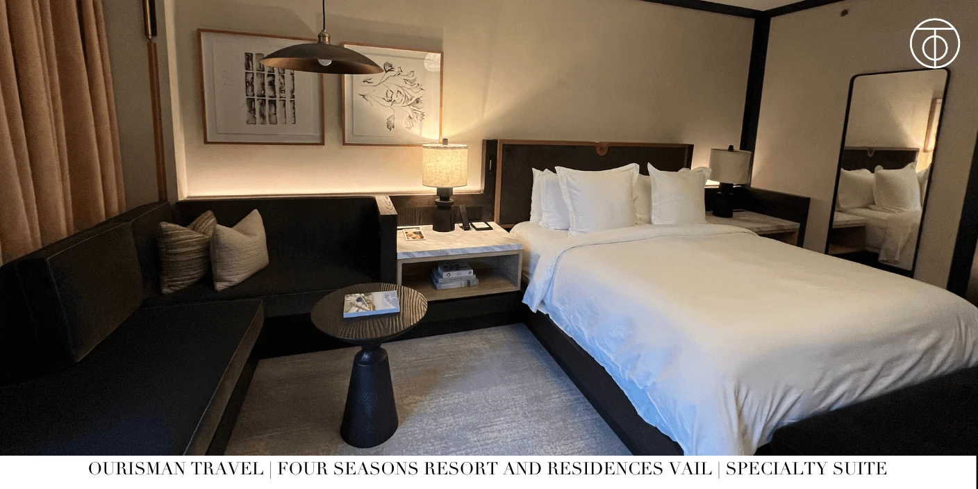 Specialty One-Bedroom Suite living room at Four Seasons Vail