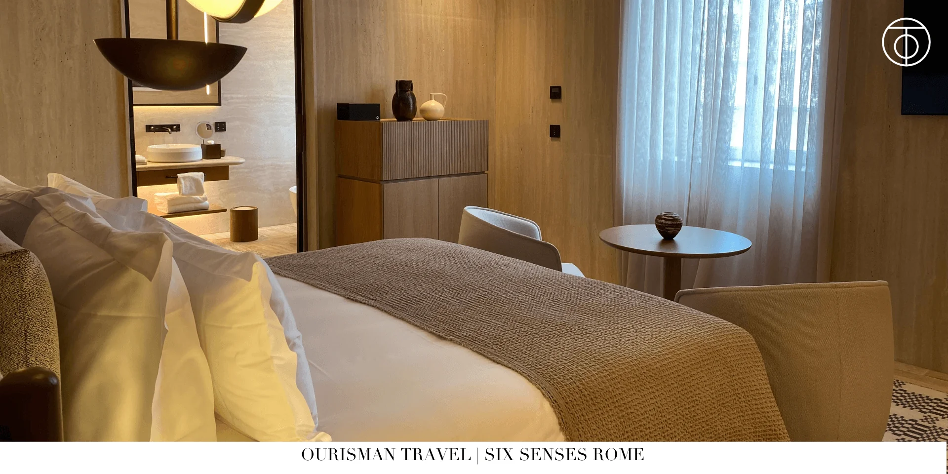 Second bedroom in Six Senses Rome signature suite with modern decor