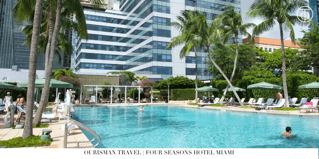Resort-style pool at Four Seasons Hotel Miami in Brickell.