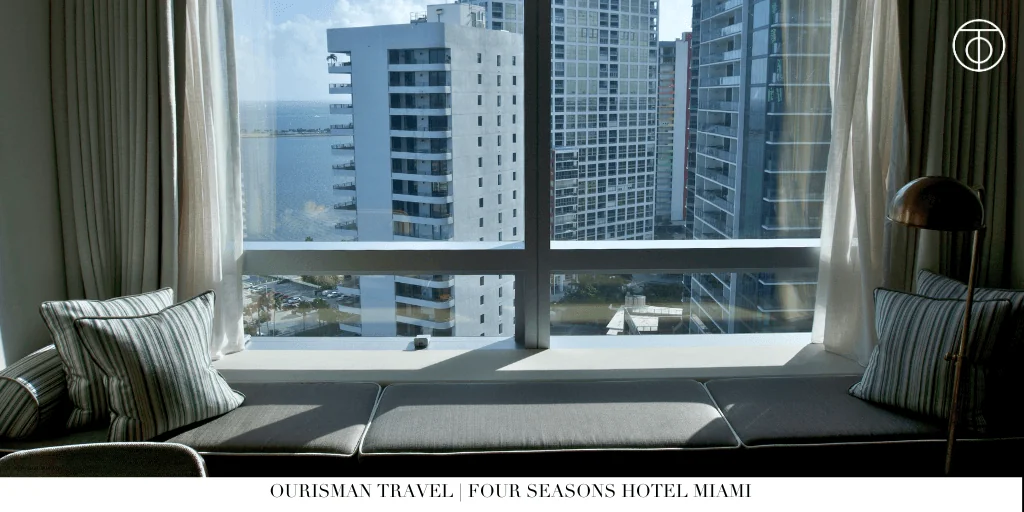 Biscayne Bay views from Four Seasons Hotel Miami in Brickell.