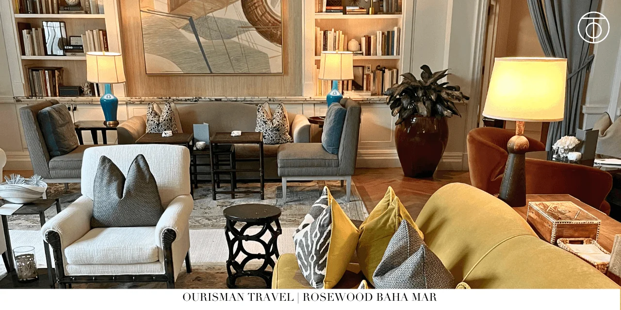 Rosewood Baha Mar Bahamas suite living room