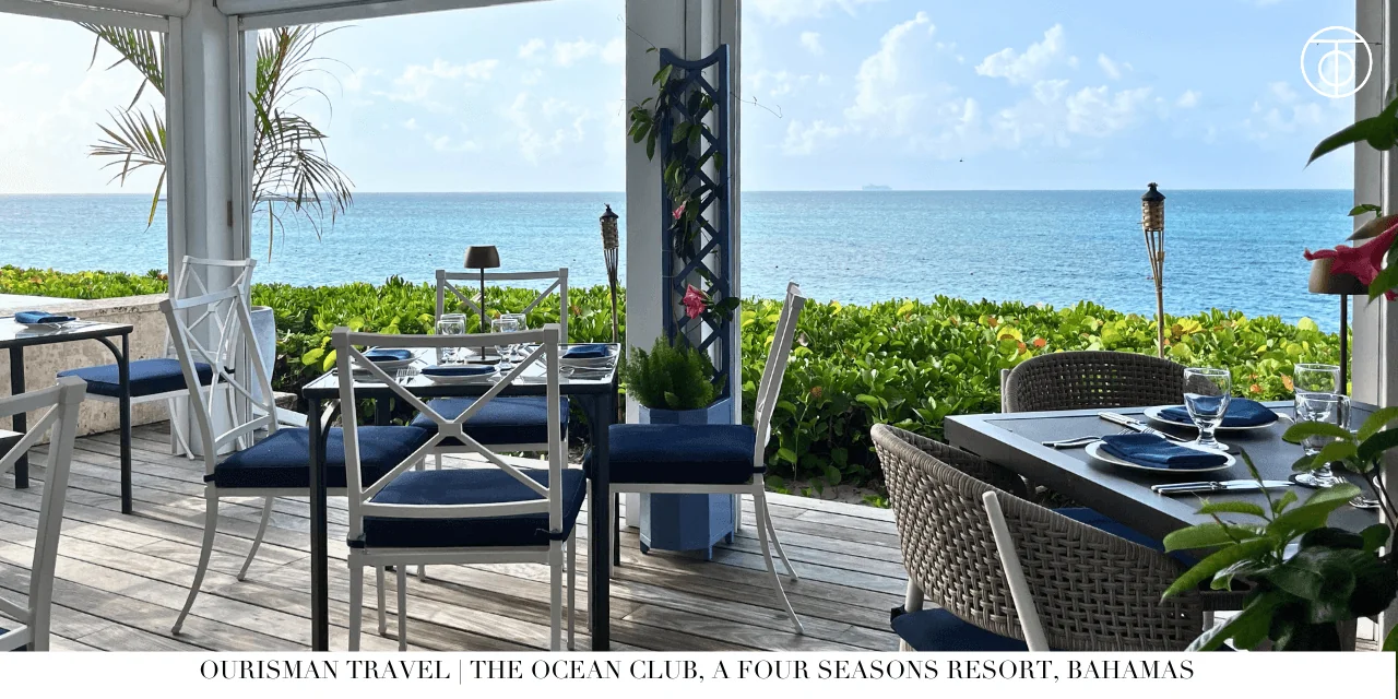 Four Seasons Ocean Club Bahamas ocean view terrace seating