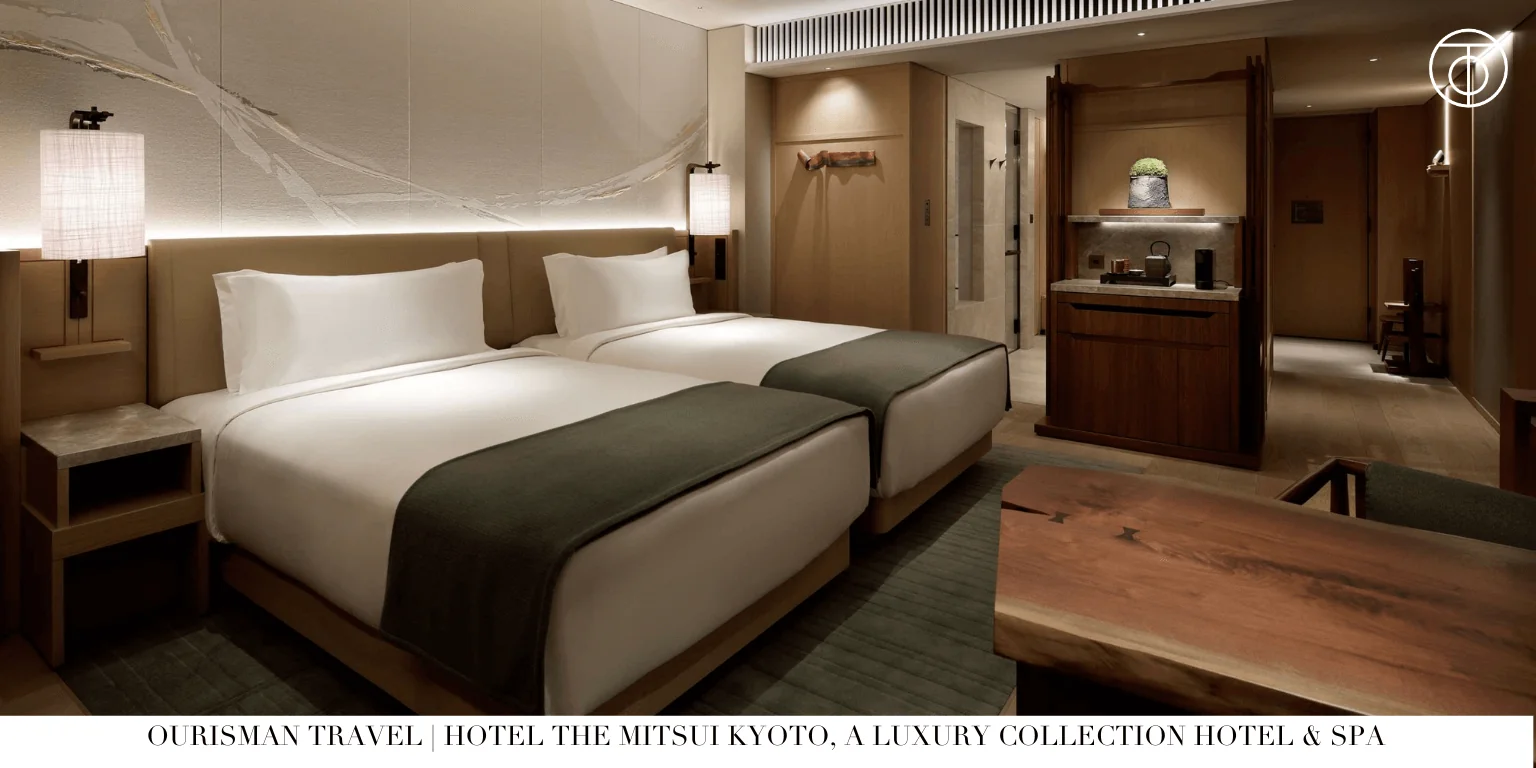 Hotel The Mitsui Kyoto guest room with twin beds