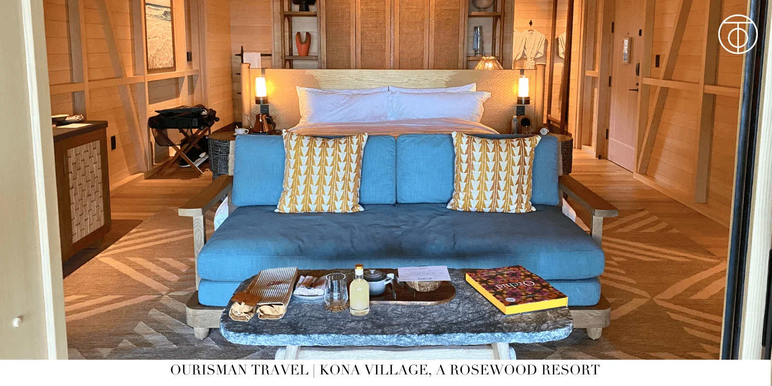 Kona Village Rosewood Resort guest room interior Hawaii