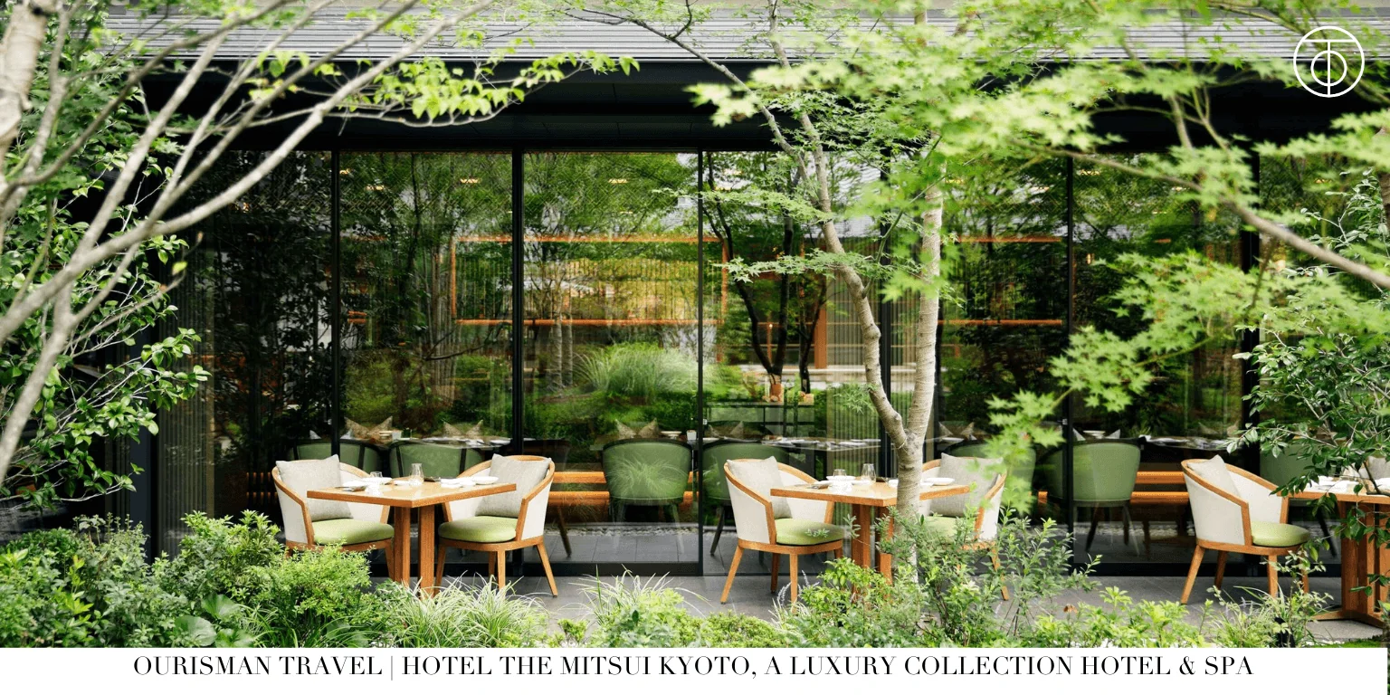 Hotel The Mitsui Kyoto garden dining area with greenery