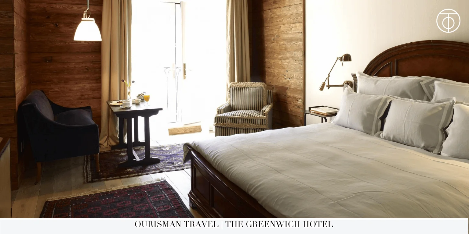 The Greenwich Hotel bedroom with natural light TriBeCa New York