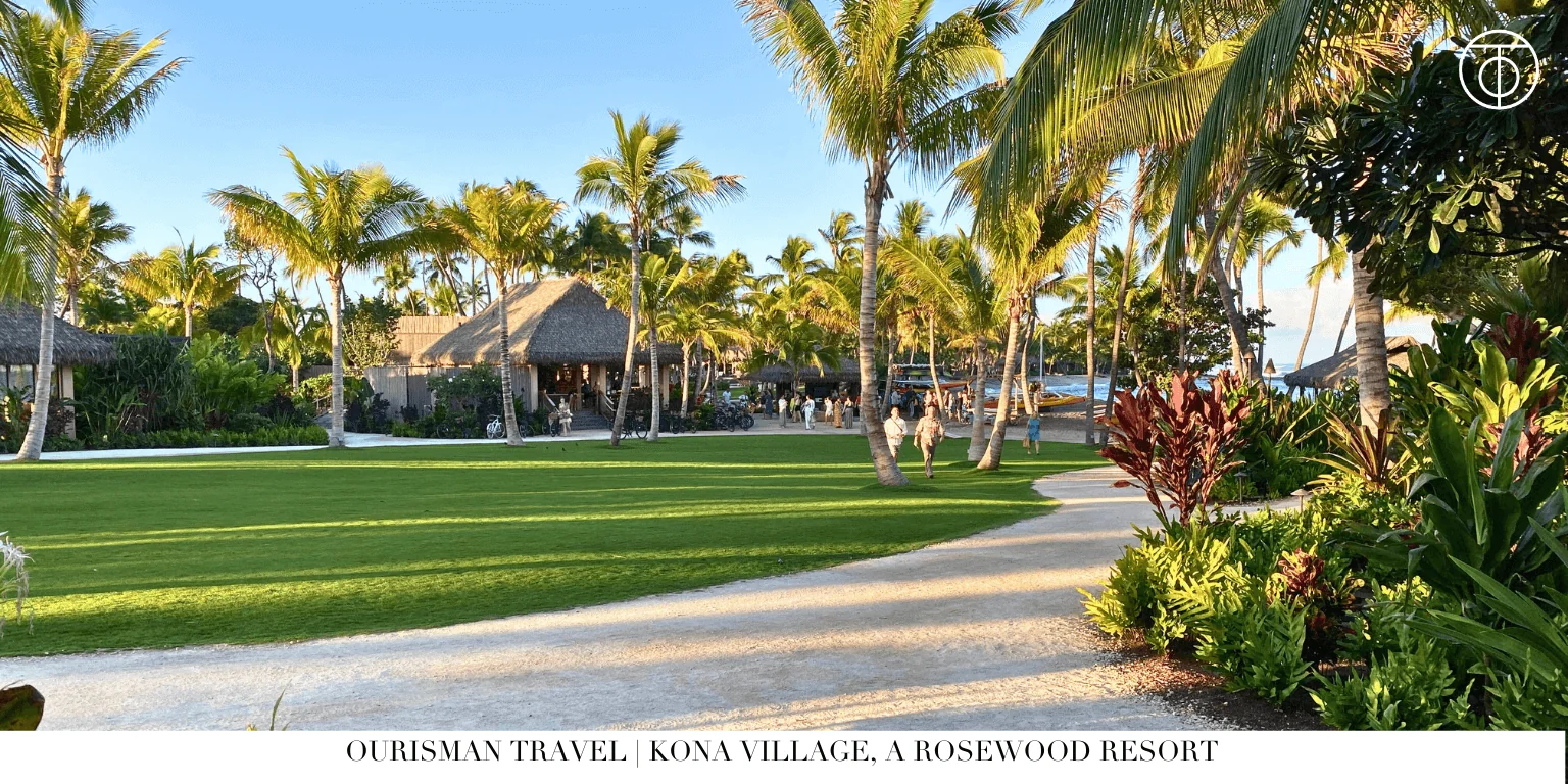 Kona Village Rosewood Resort pathway and grounds Hawaii