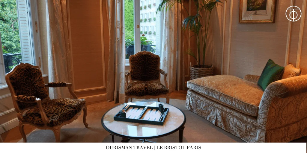 Le Bristol Paris room sitting area