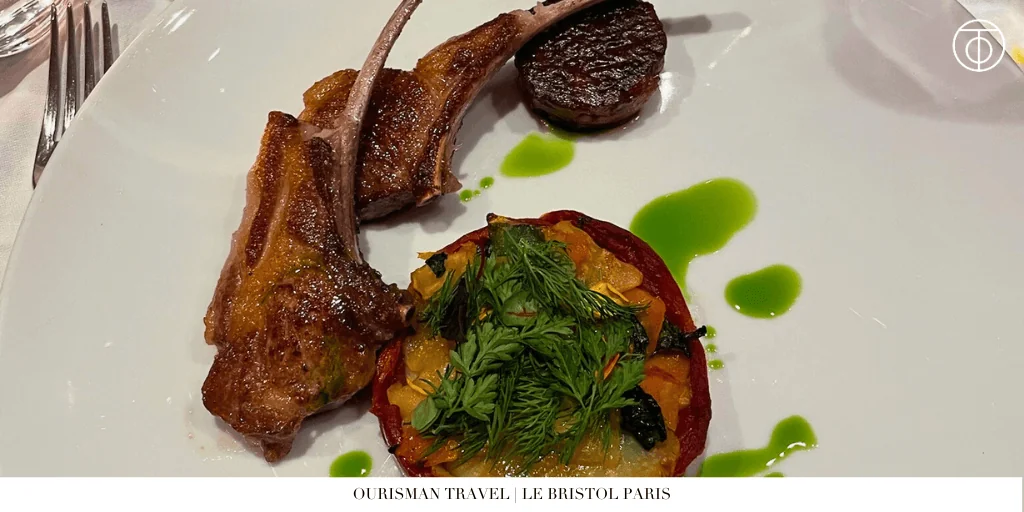 Le Bristol Paris roasted saddle of lamb