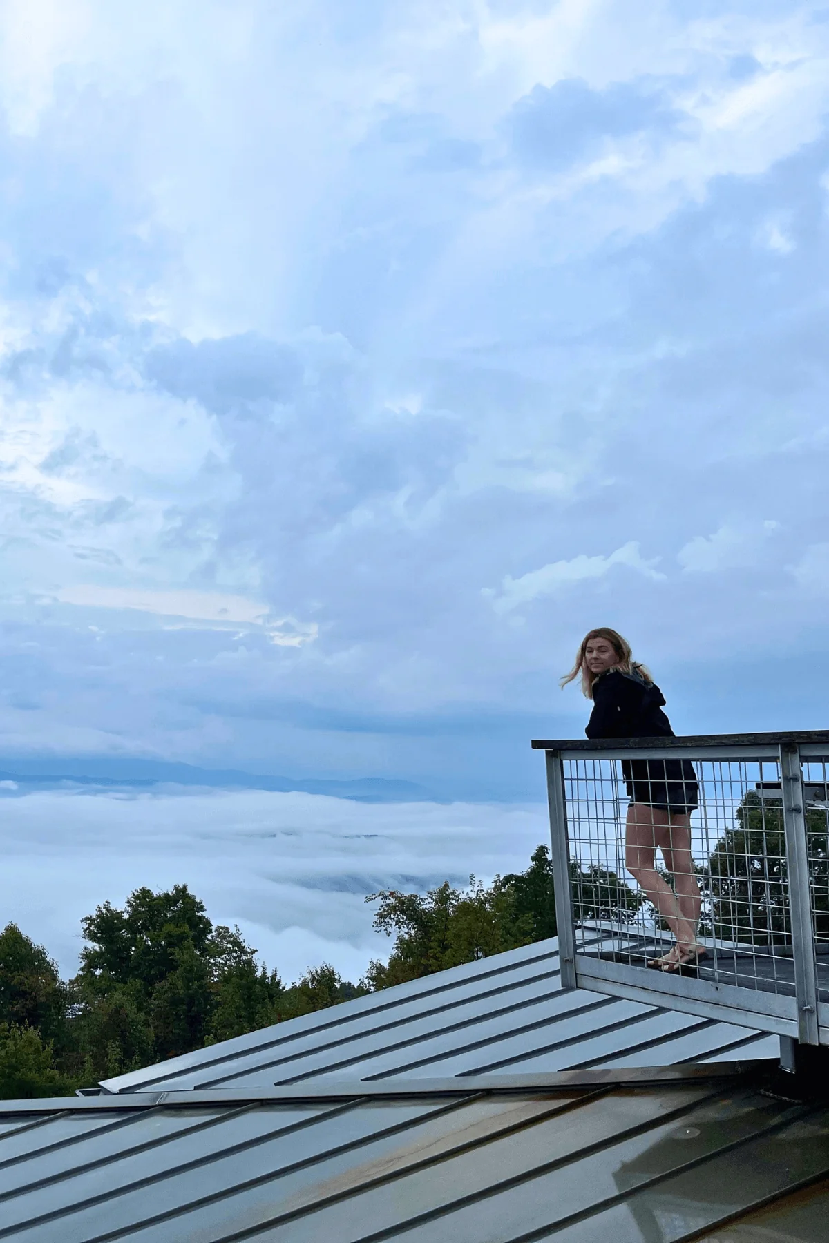 Mountain view from balcony at Blackberry Mountain Tennessee