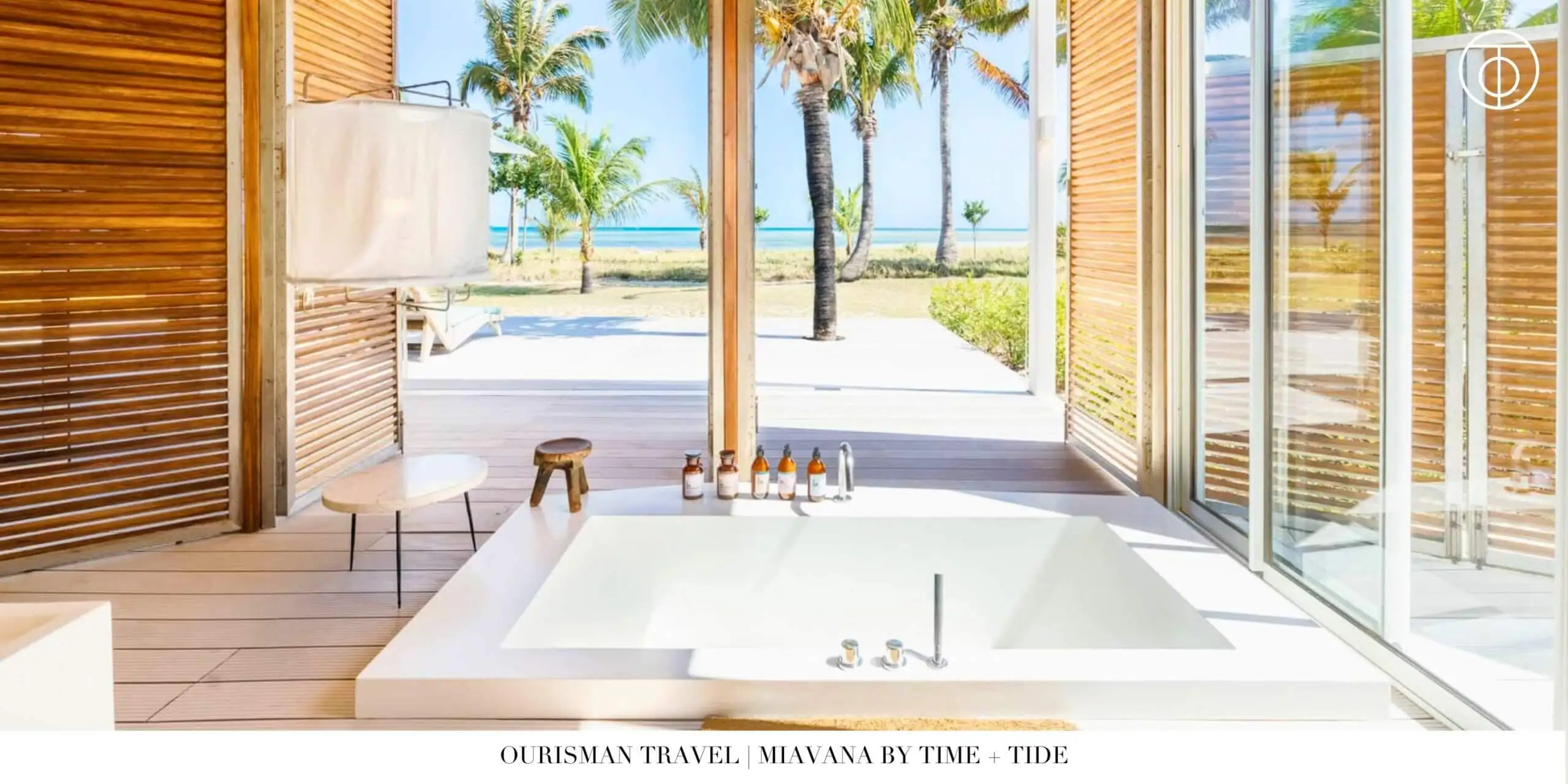 Outdoor bath at Miavana private island Madagascar