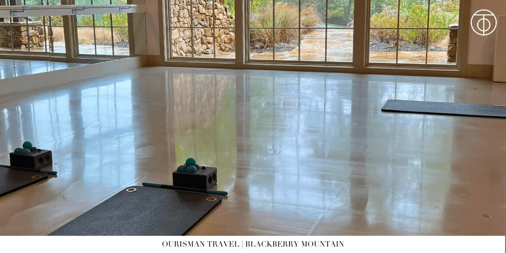 Yoga studio at Blackberry Mountain Tennessee