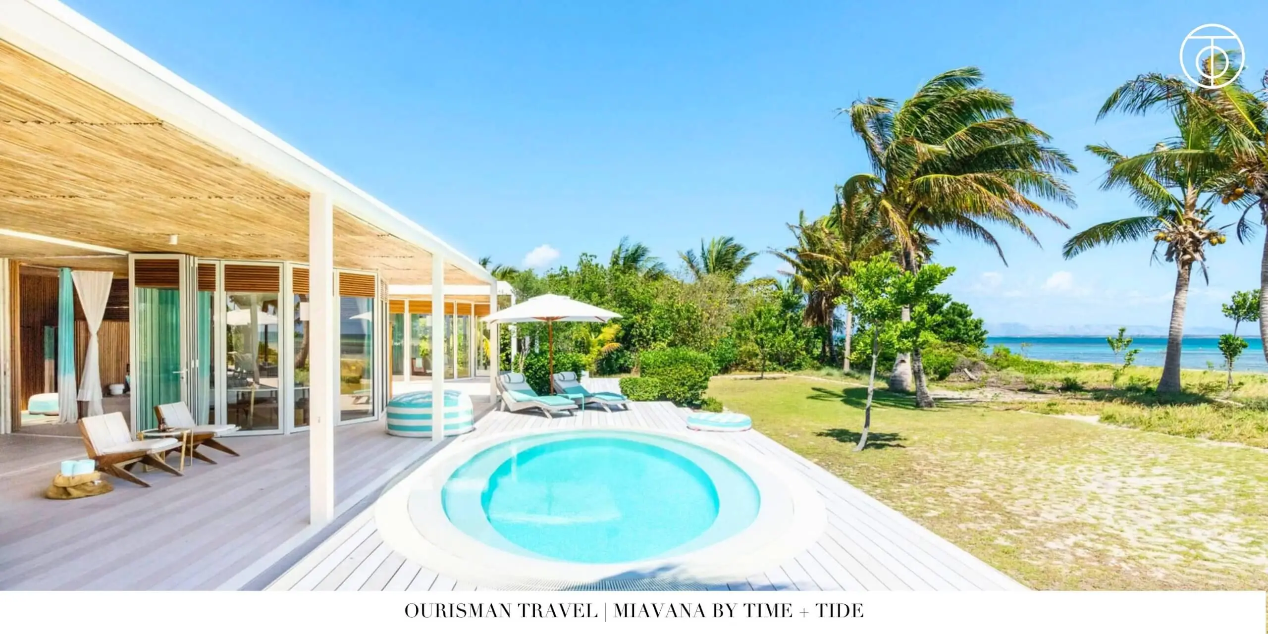 Private villa pool at Miavana Madagascar